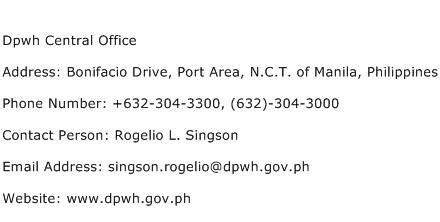 dpwh central office directory|Central Office .